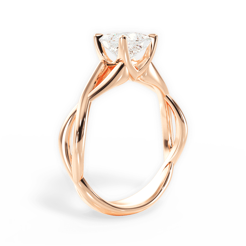 14kt Rose Gold/18kt Rose Gold/princess/front