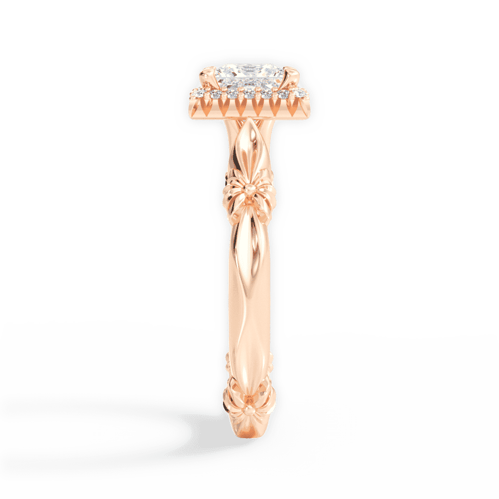 14kt Rose Gold/18kt Rose Gold/princess/perspective