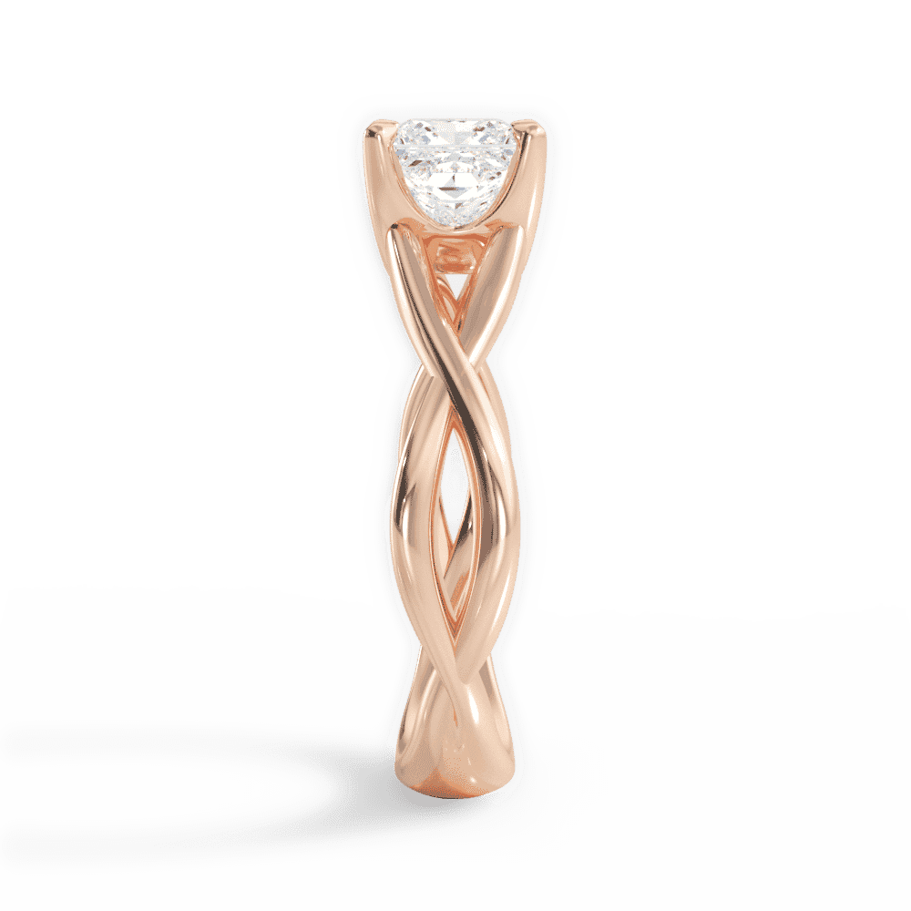 14kt Rose Gold/18kt Rose Gold/princess/side