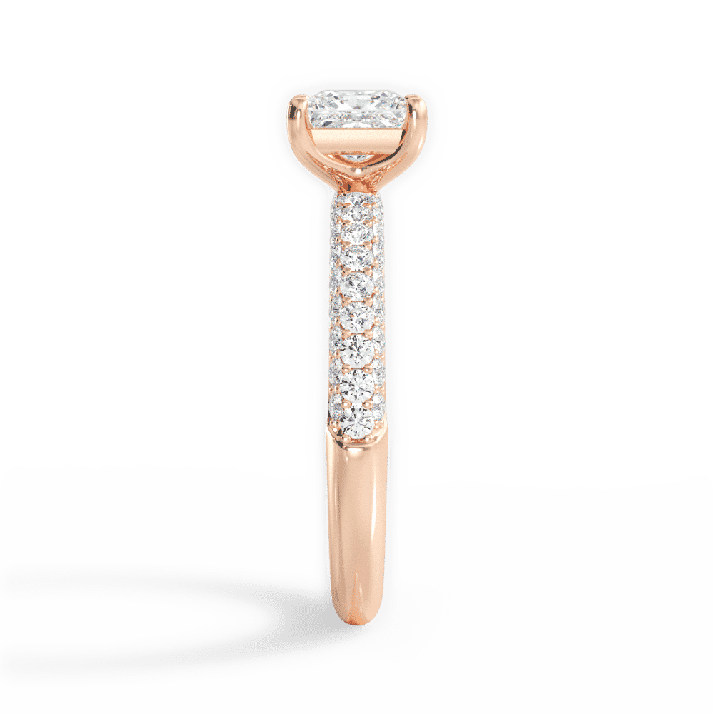 14kt Rose Gold/18kt Rose Gold/princess/side