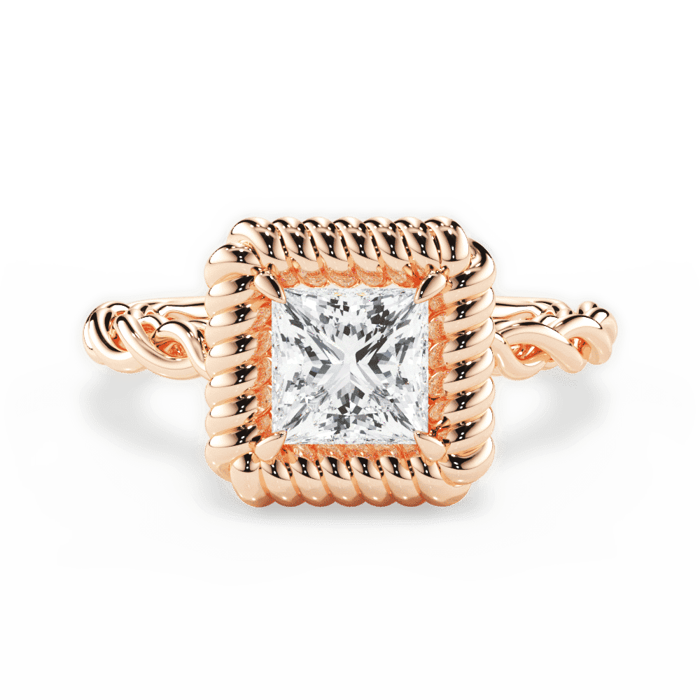14kt Rose Gold/18kt Rose Gold/princess/top