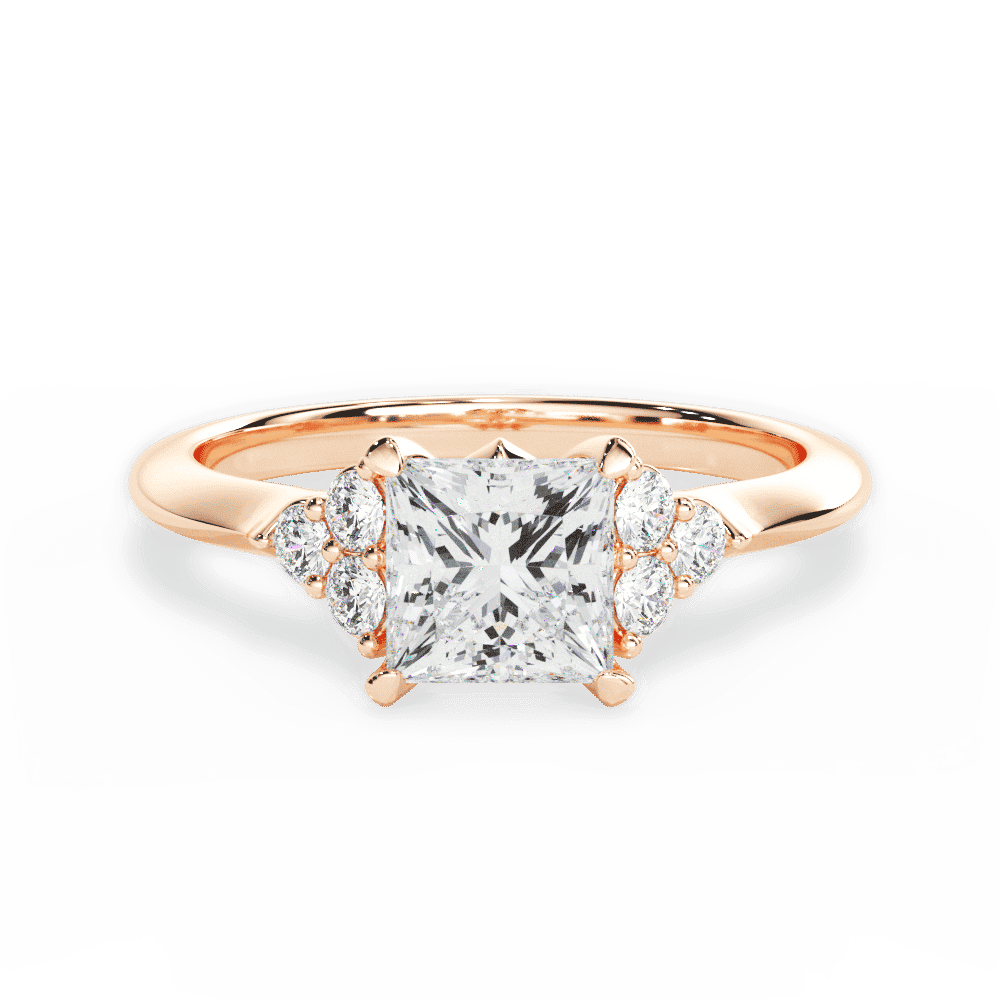 14kt Rose Gold/18kt Rose Gold/princess/top