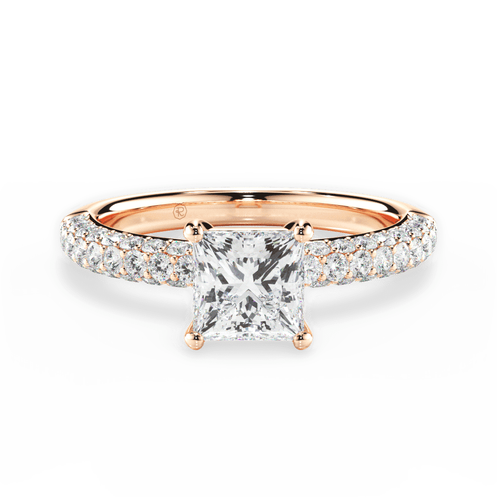 14kt Rose Gold/18kt Rose Gold/princess/top