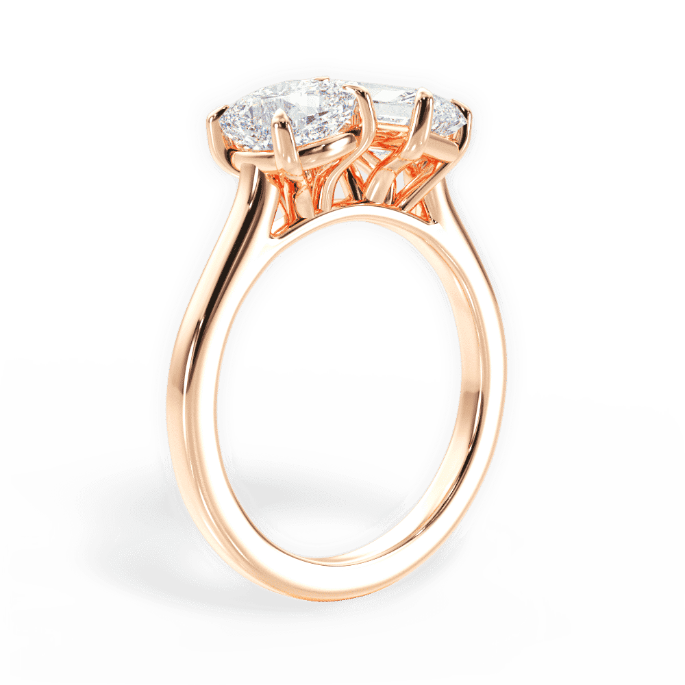 14kt Rose Gold/18kt Rose Gold/radiant/front