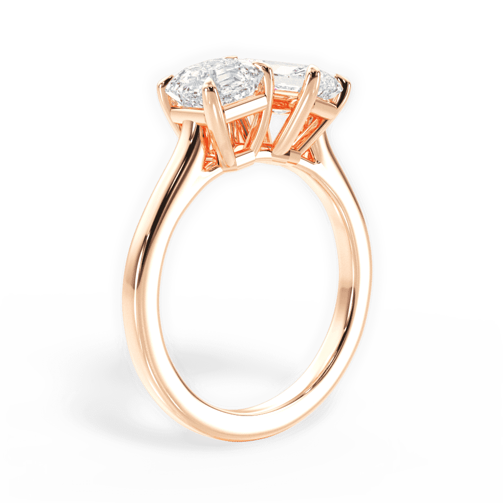 14kt Rose Gold/18kt Rose Gold/radiant/front