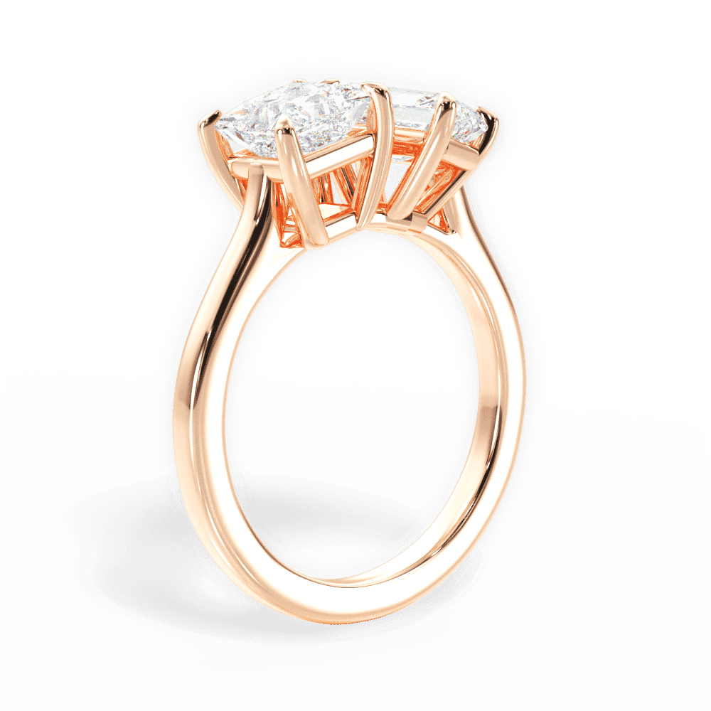 14kt Rose Gold/18kt Rose Gold/radiant/front