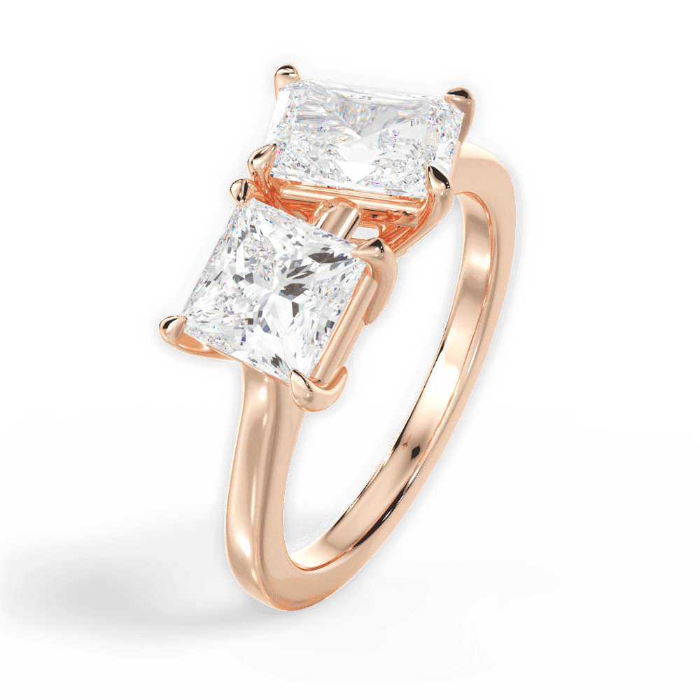 14kt Rose Gold/18kt Rose Gold/radiant/perspective