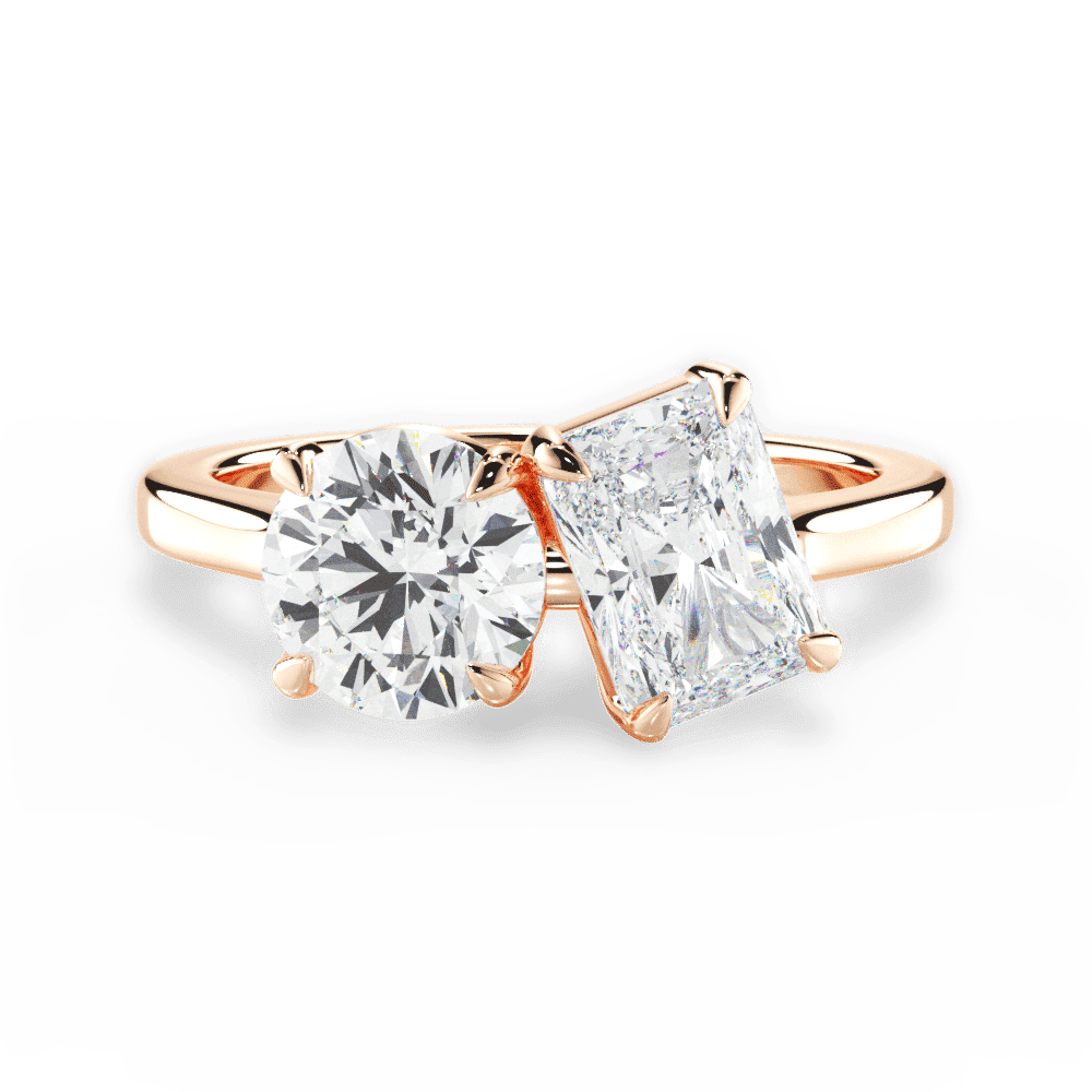 14kt Rose Gold/18kt Rose Gold/radiant/top