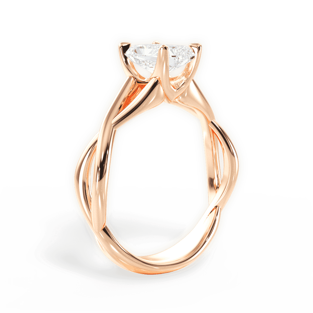 14kt Rose Gold/18kt Rose Gold/radiant/front