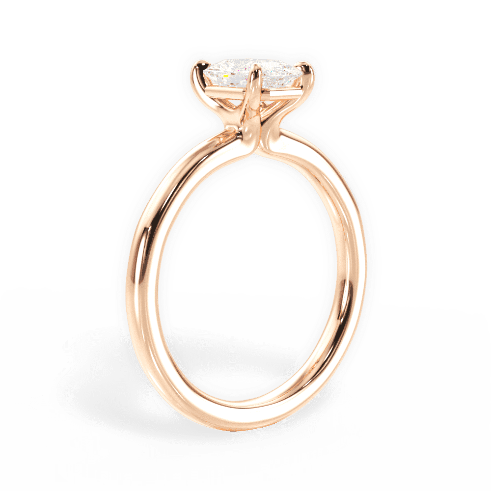 14kt Rose Gold/18kt Rose Gold/radiant/front