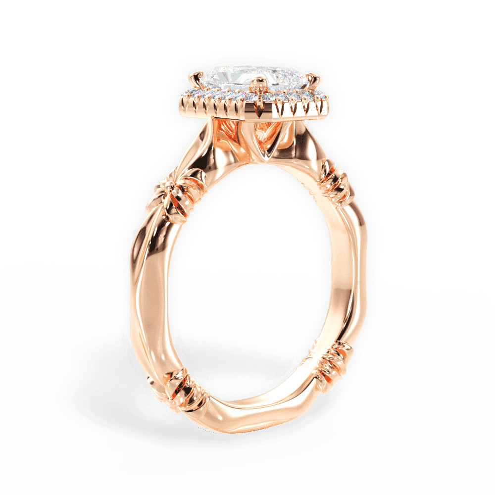 14kt Rose Gold/18kt Rose Gold/radiant/front