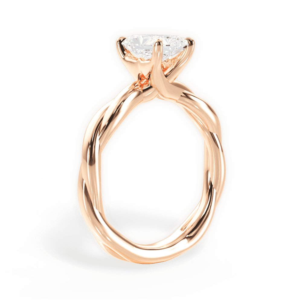 14kt Rose Gold/18kt Rose Gold/radiant/front
