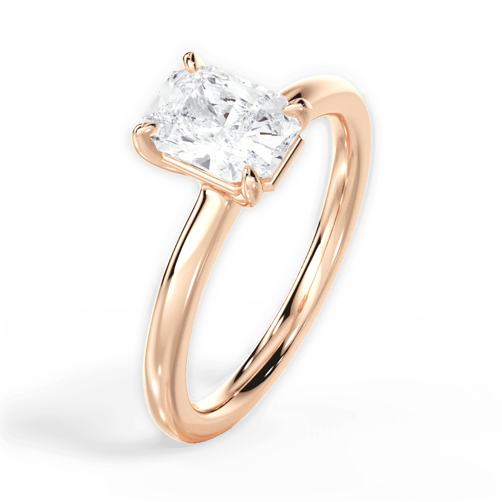 14kt Rose Gold/18kt Rose Gold/radiant/perspective