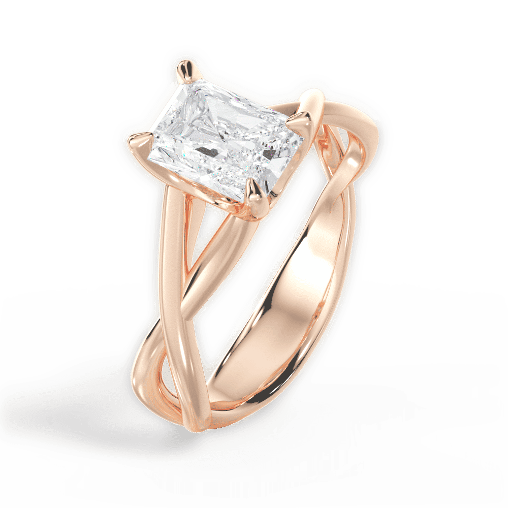 14kt Rose Gold/18kt Rose Gold/radiant/perspective