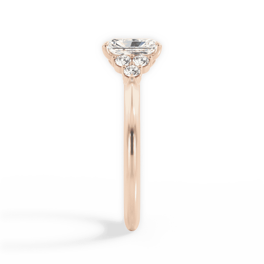 14kt Rose Gold/18kt Rose Gold/radiant/side