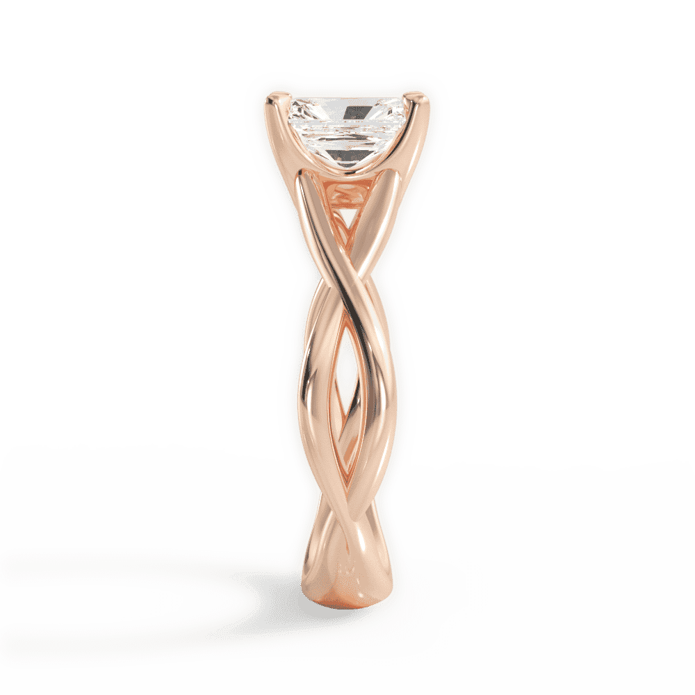 14kt Rose Gold/18kt Rose Gold/radiant/side