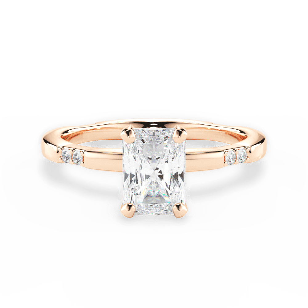 14kt Rose Gold/18kt Rose Gold/radiant/top