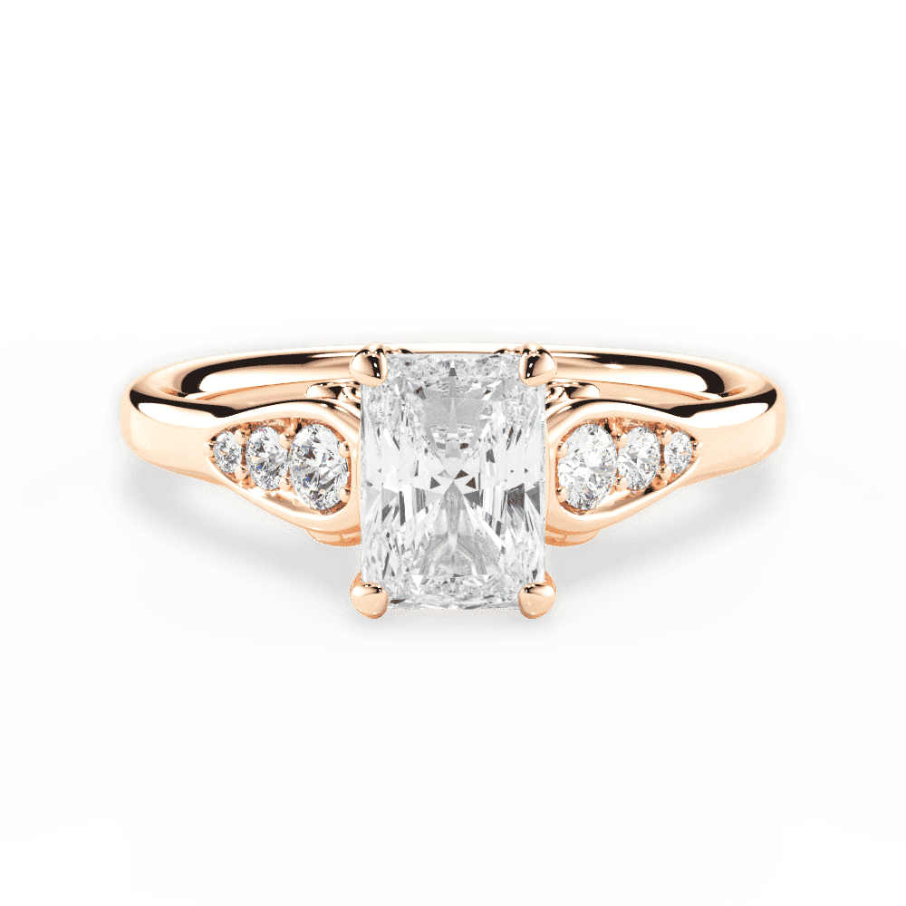 14kt Rose Gold/18kt Rose Gold/radiant/top