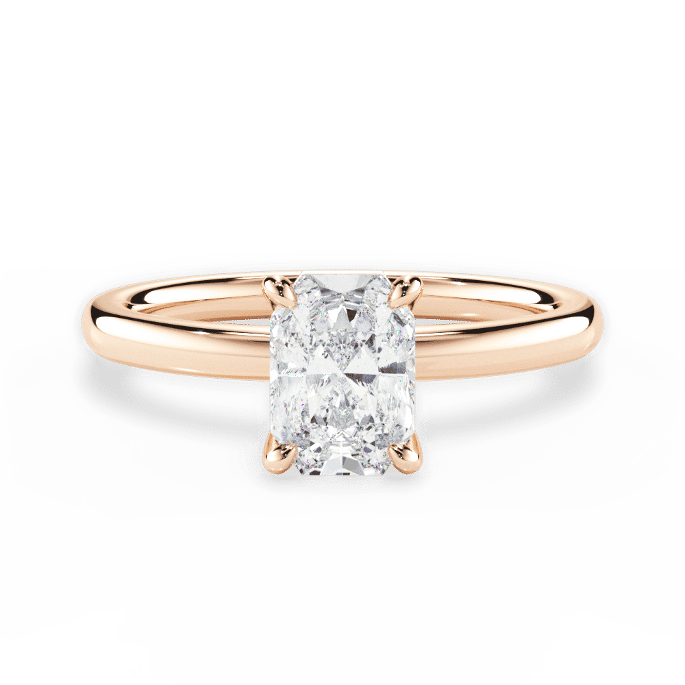 14kt Rose Gold/18kt Rose Gold/radiant/top