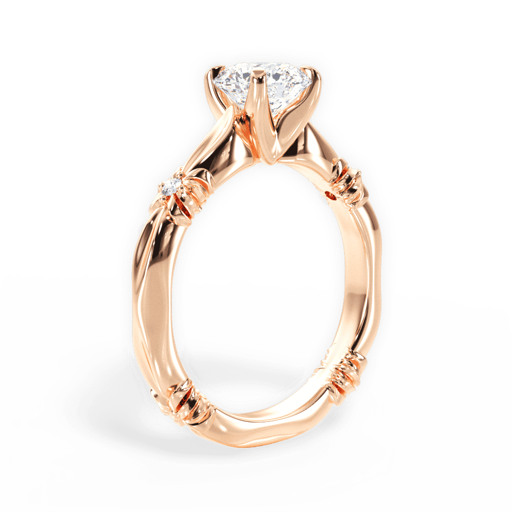 14kt Rose Gold/18kt Rose Gold/round/front