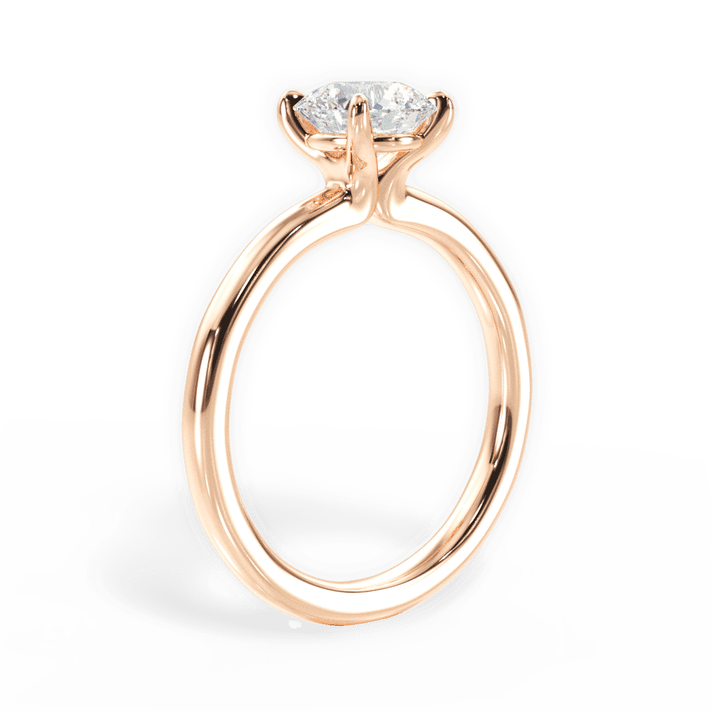 14kt Rose Gold/18kt Rose Gold/round/front
