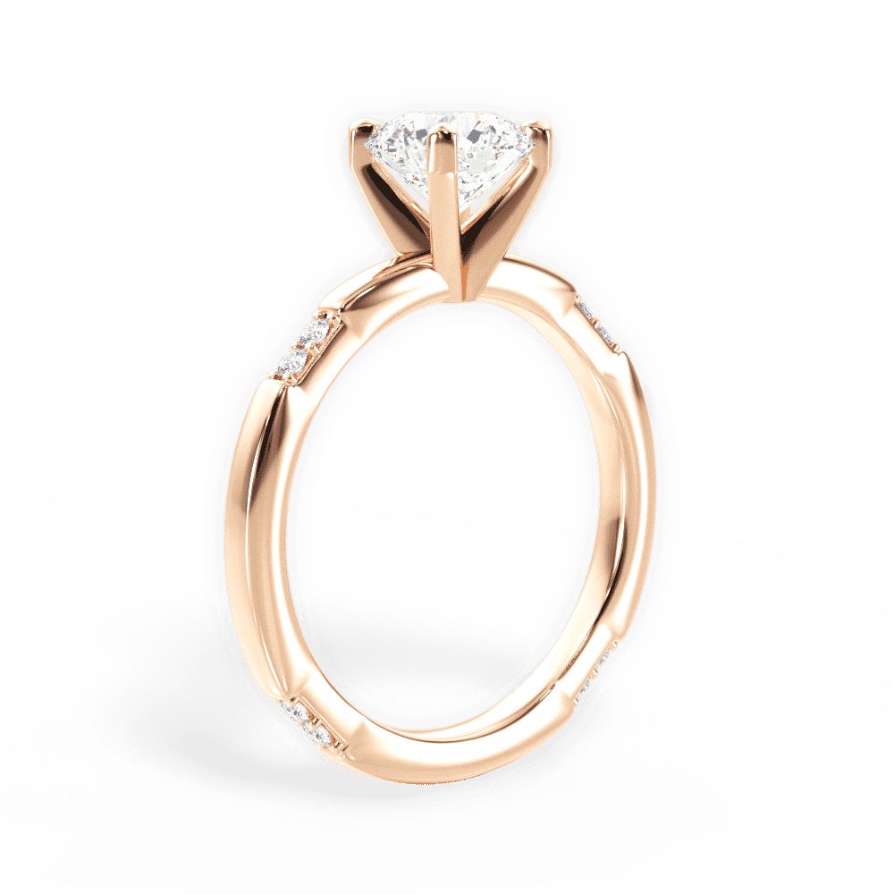 14kt Rose Gold/18kt Rose Gold/round/front