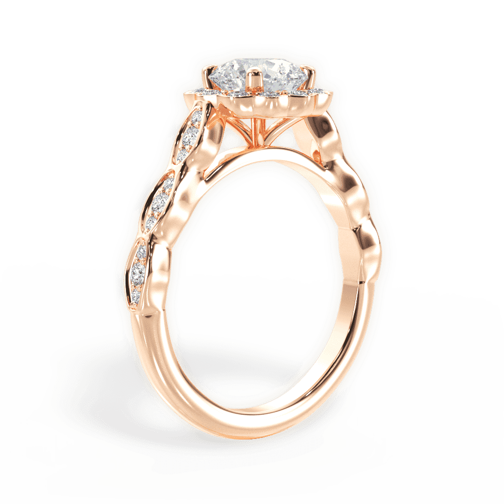14kt Rose Gold/18kt Rose Gold/round/front