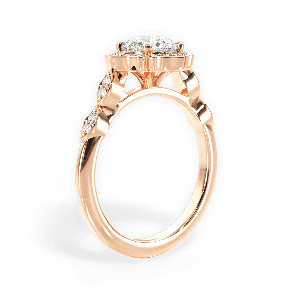 14kt Rose Gold/18kt Rose Gold/round/front