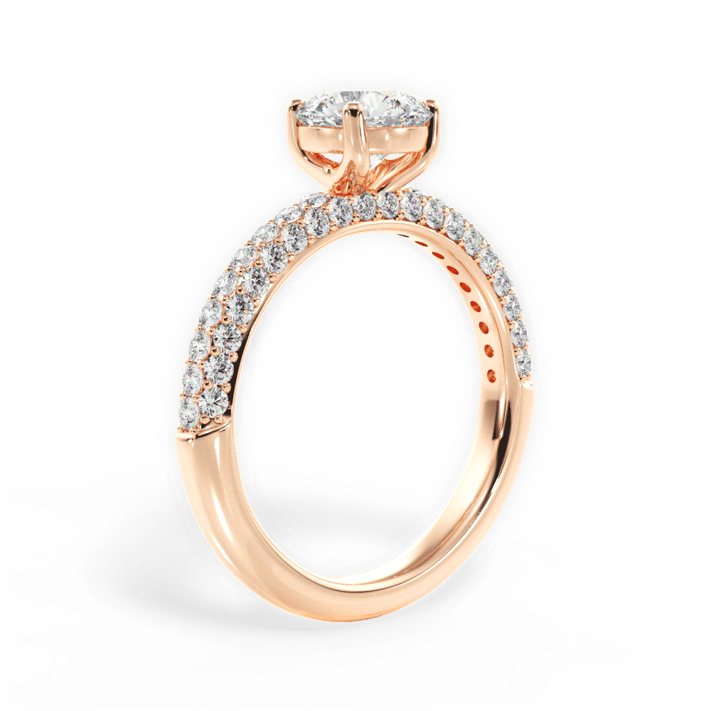 14kt Rose Gold/18kt Rose Gold/round/front