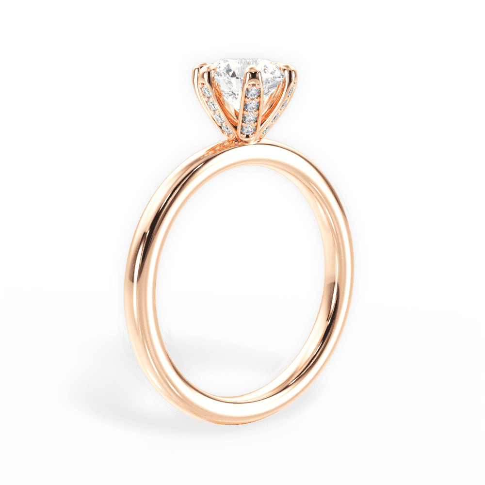 14kt Rose Gold/18kt Rose Gold/round/front