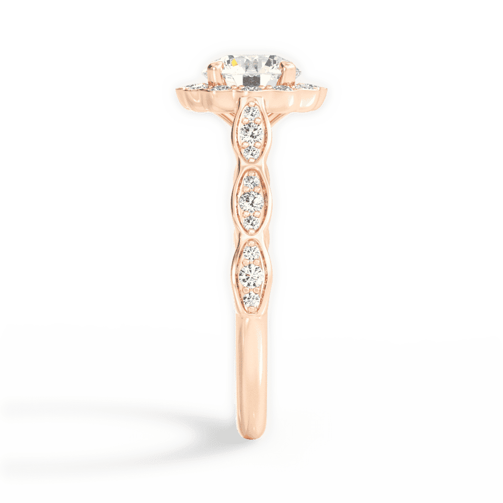 14kt Rose Gold/18kt Rose Gold/round/perspective
