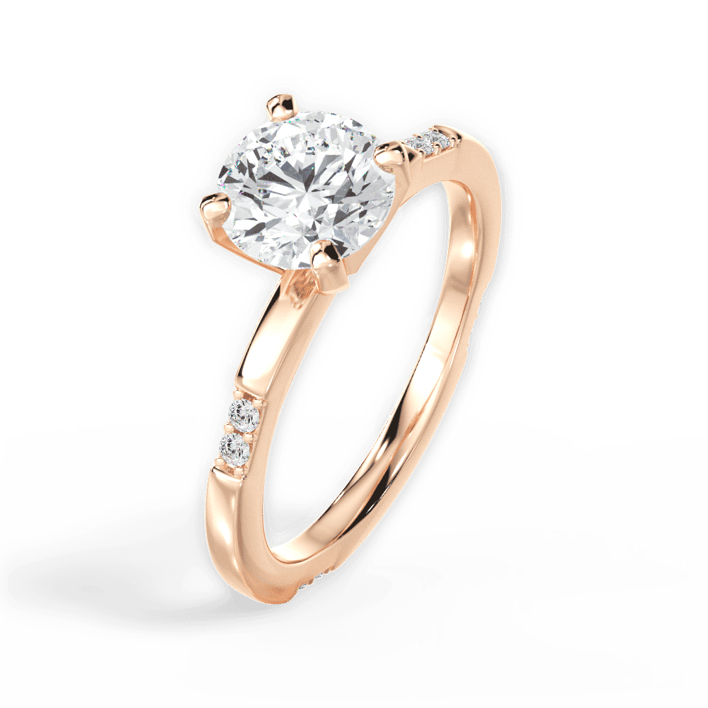 14kt Rose Gold/18kt Rose Gold/round/perspective
