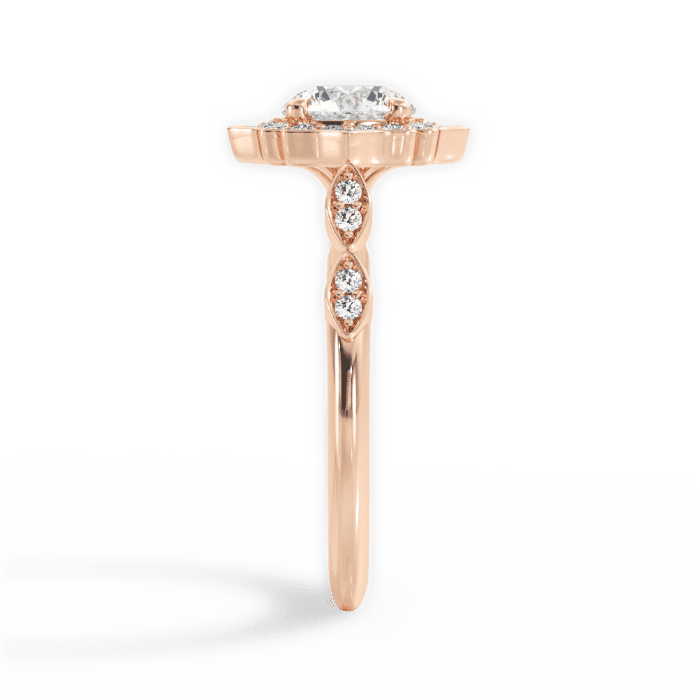 14kt Rose Gold/18kt Rose Gold/round/perspective