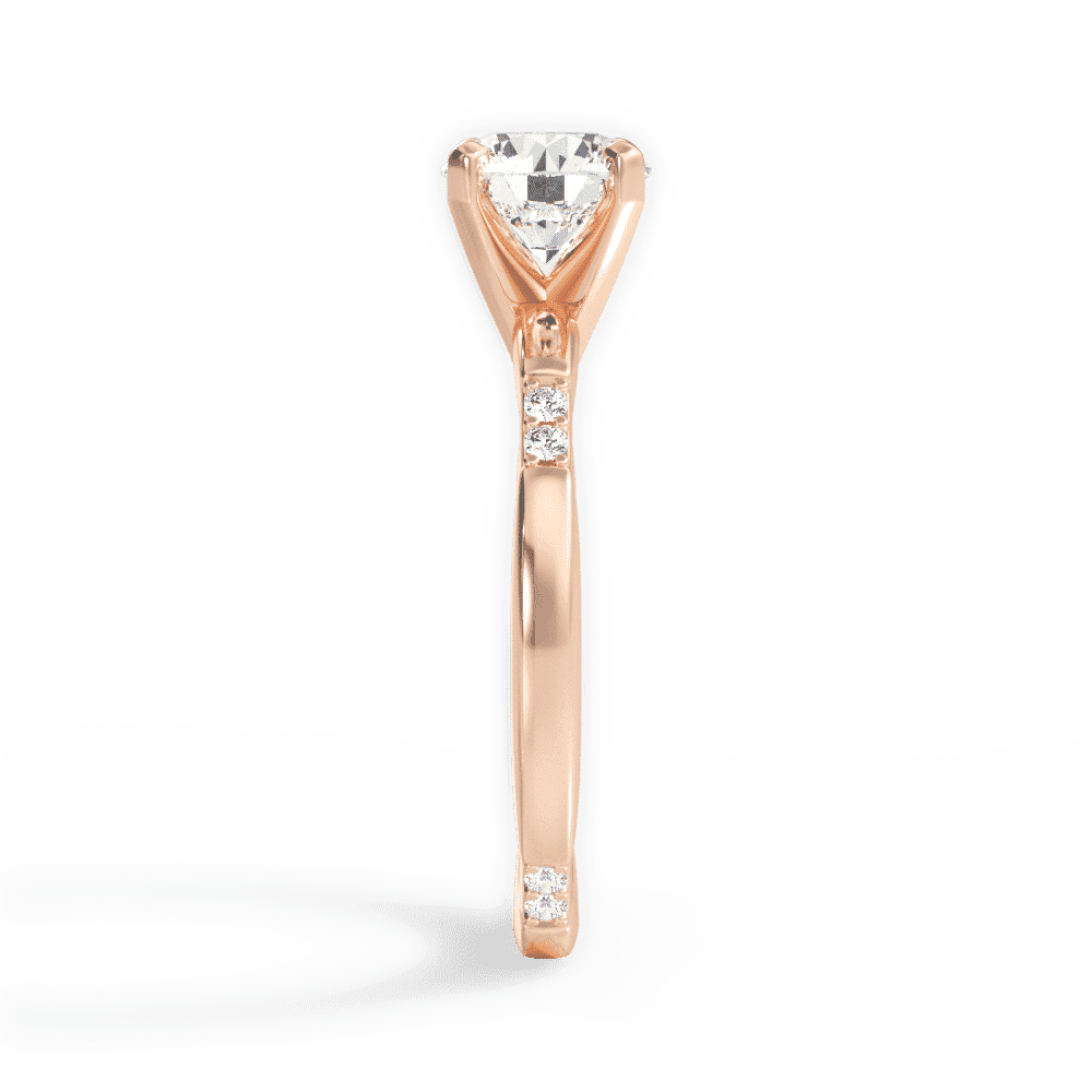 14kt Rose Gold/18kt Rose Gold/round/side