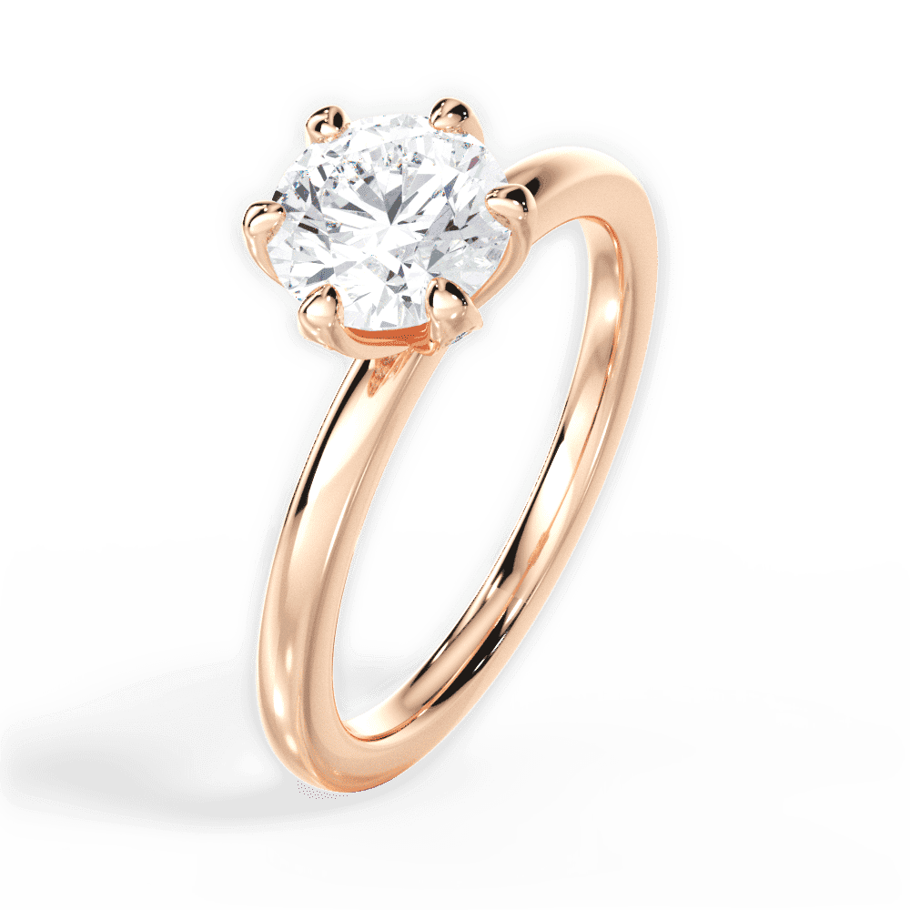 14kt Rose Gold/18kt Rose Gold/round/side