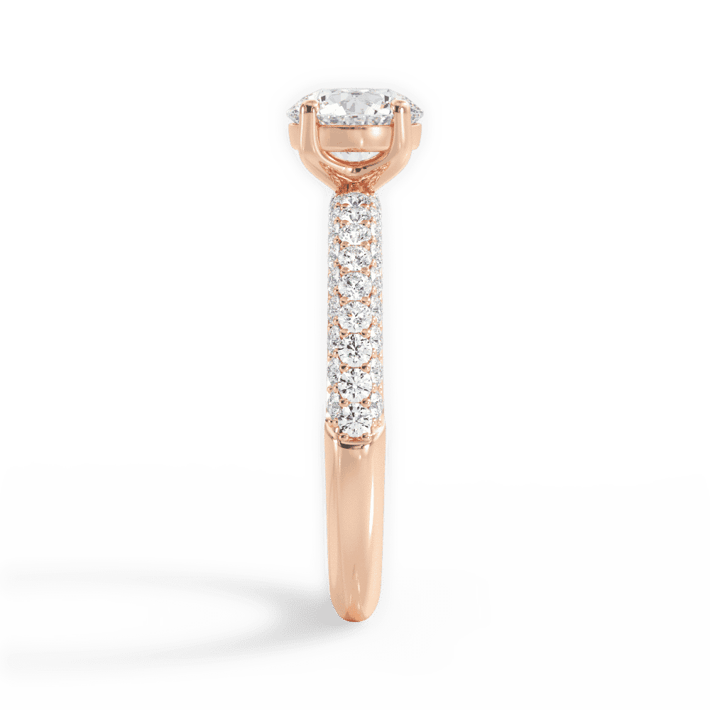 14kt Rose Gold/18kt Rose Gold/round/side