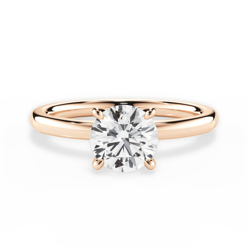 14kt Rose Gold/18kt Rose Gold/round/top
