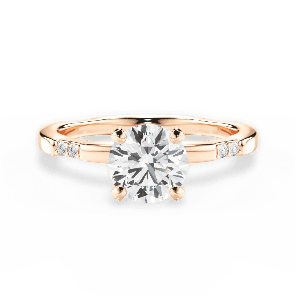 14kt Rose Gold/18kt Rose Gold/round/top