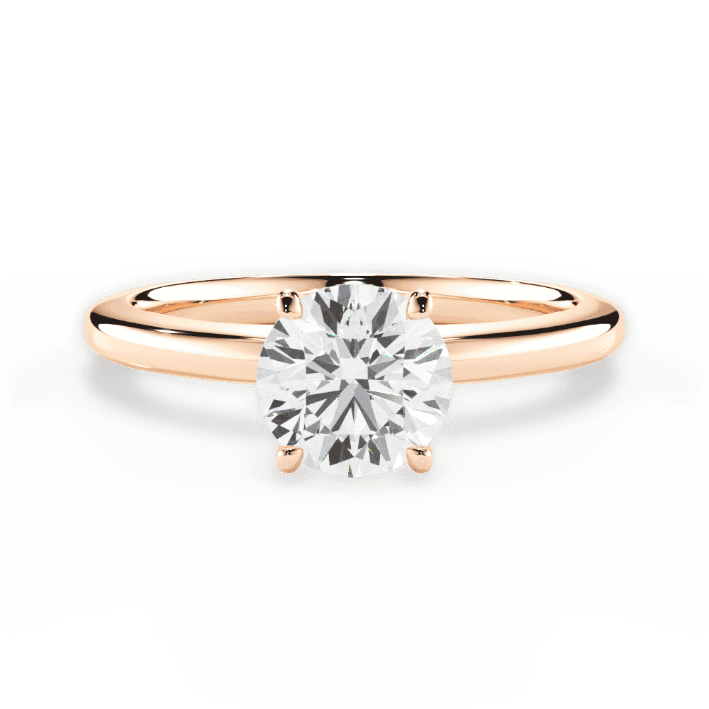 14kt Rose Gold/18kt Rose Gold/round/top