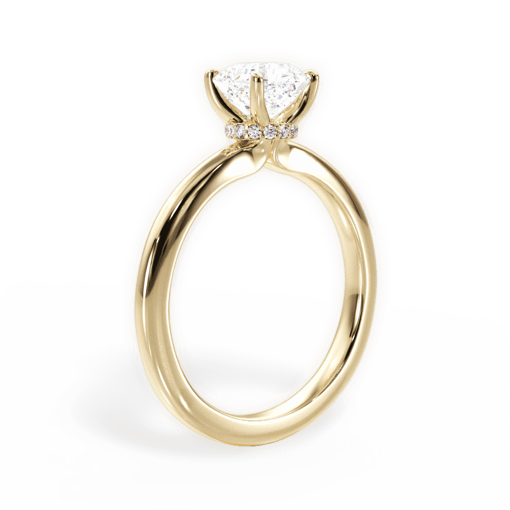 14kt Yellow Gold/18kt Yellow Gold/asscher/front