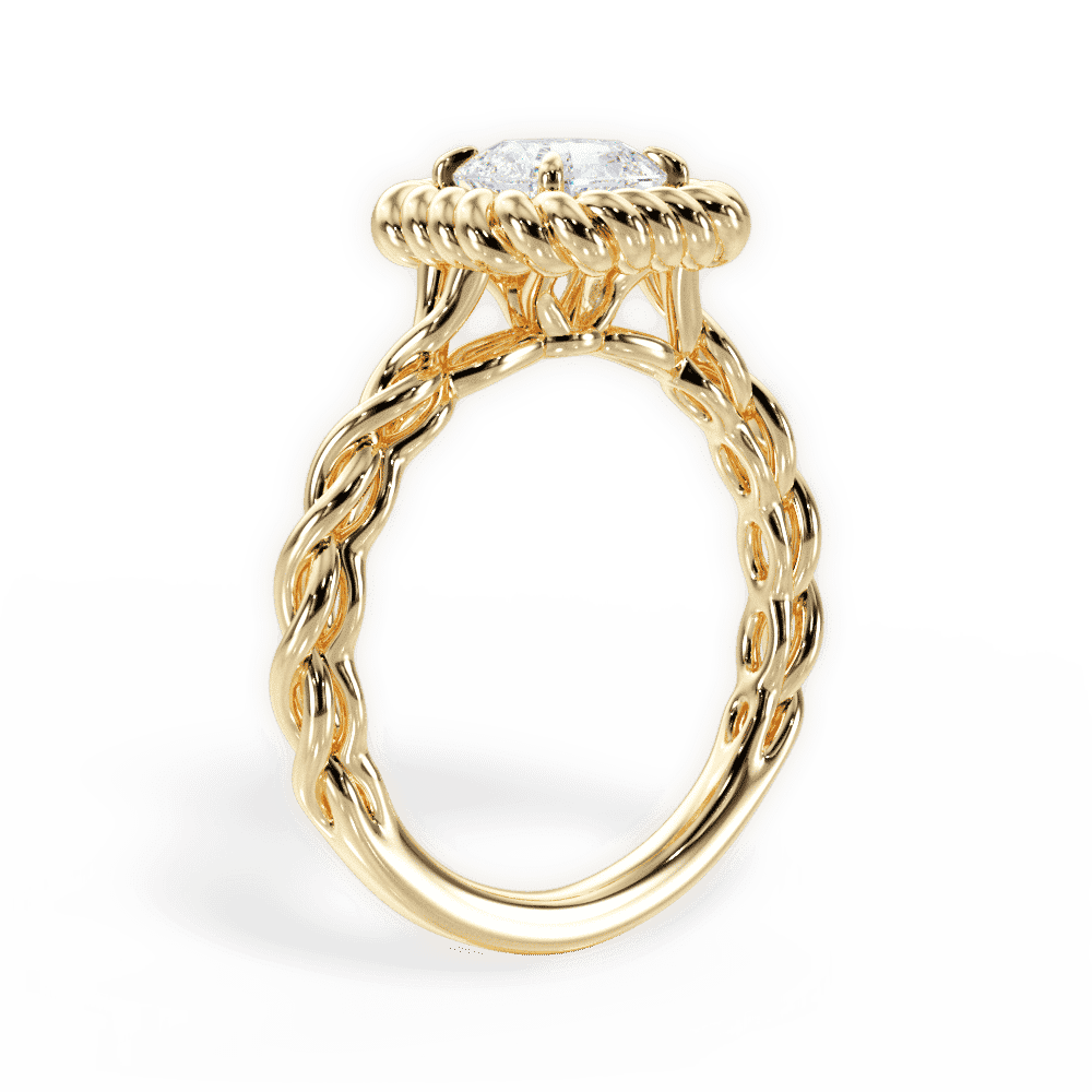 14kt Yellow Gold/18kt Yellow Gold/asscher/front