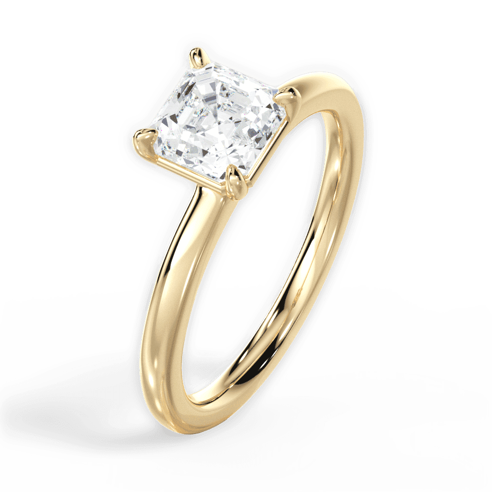 14kt Yellow Gold/18kt Yellow Gold/asscher/perspective