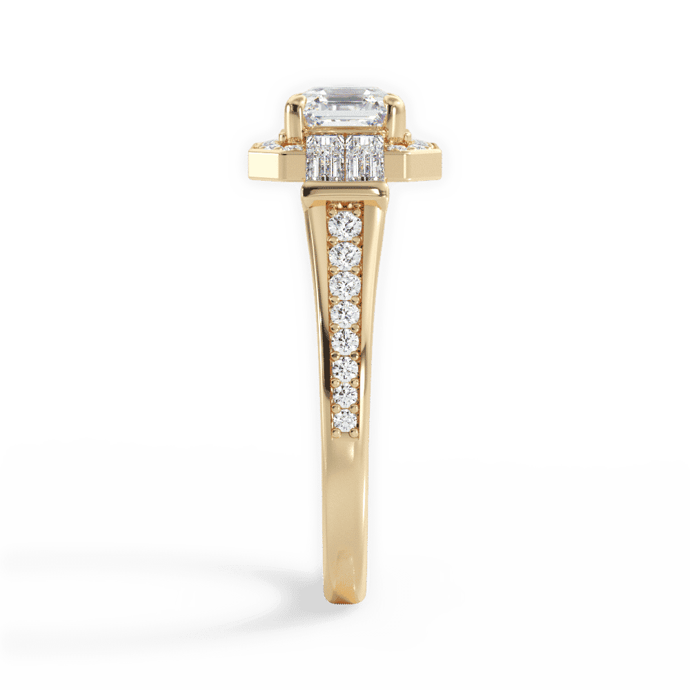 14kt Yellow Gold/18kt Yellow Gold/asscher/perspective