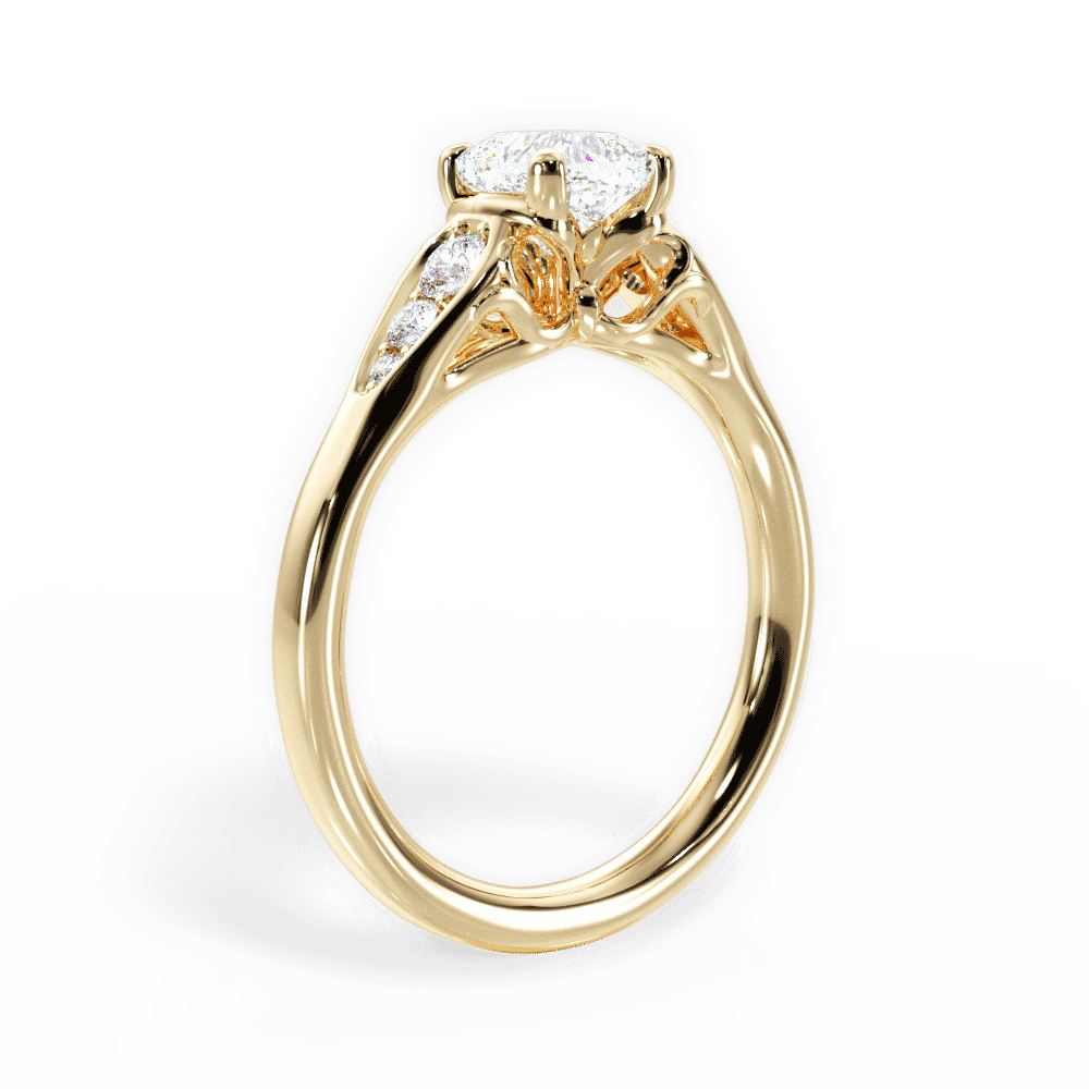 14kt Yellow Gold/18kt Yellow Gold/cushion/front