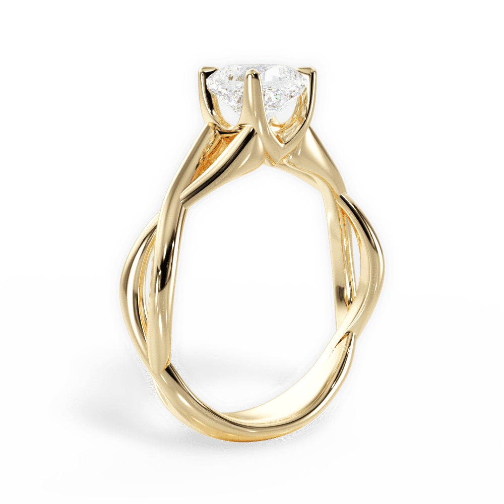 14kt Yellow Gold/18kt Yellow Gold/cushion/front