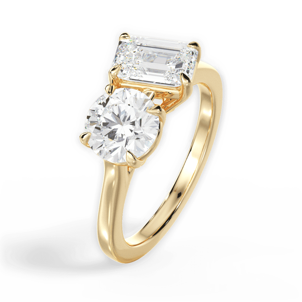 14kt Yellow Gold/18kt Yellow Gold/emerald/perspective