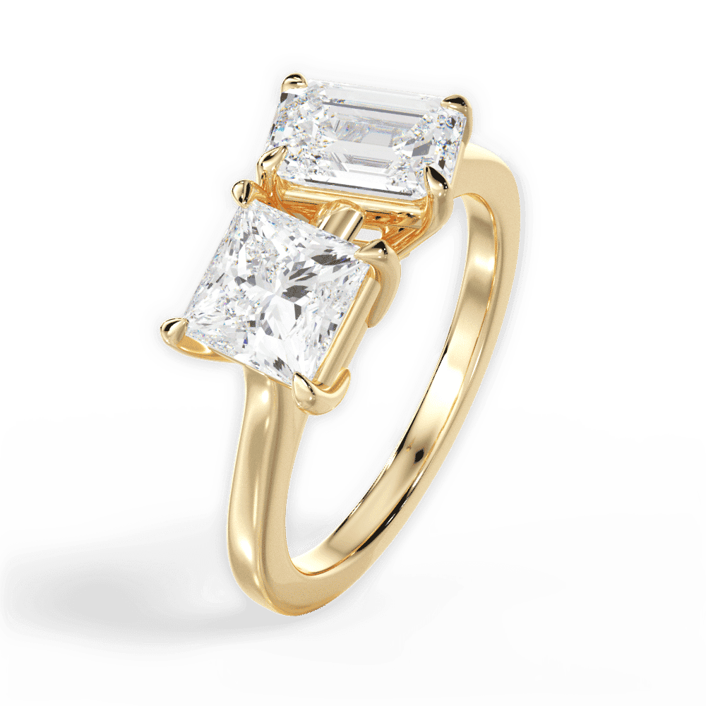 14kt Yellow Gold/18kt Yellow Gold/emerald/perspective