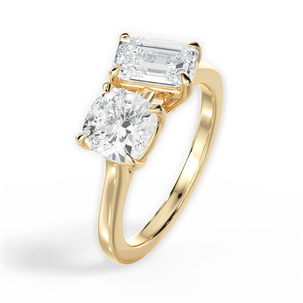 14kt Yellow Gold/18kt Yellow Gold/emerald/perspective