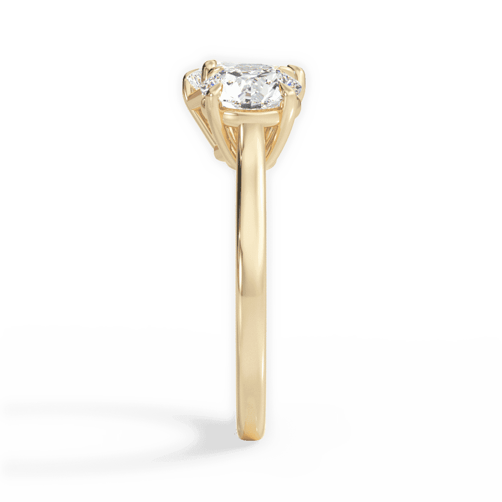 14kt Yellow Gold/18kt Yellow Gold/emerald/side