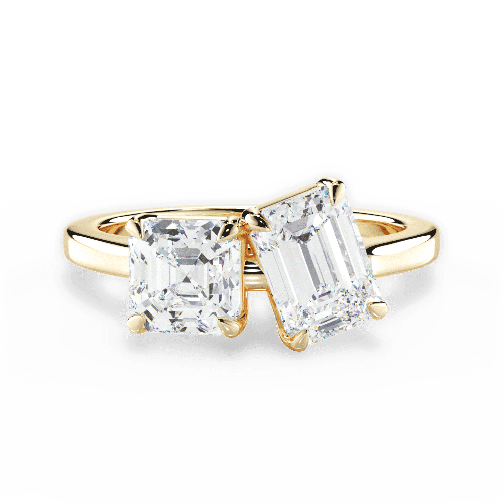 14kt Yellow Gold/18kt Yellow Gold/emerald/top